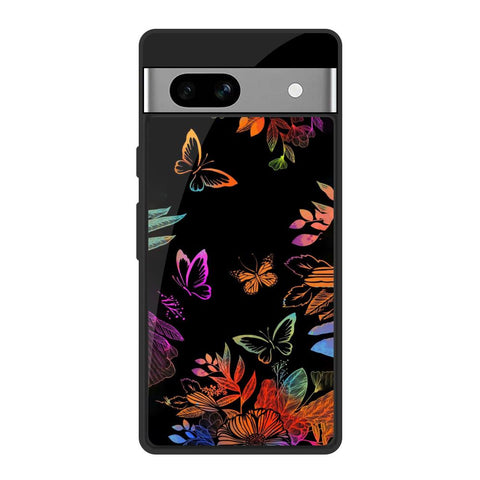Rainbow Butterfly Google Pixel 7A Glass Back Cover Online