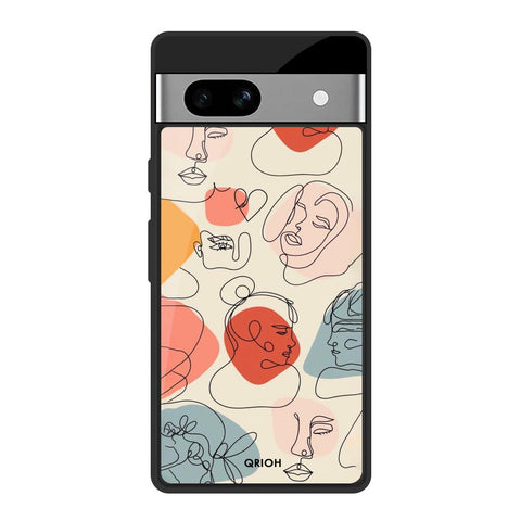 Abstract Faces Google Pixel 7A Glass Back Cover Online
