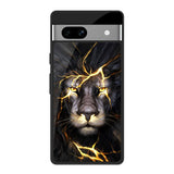 Golden Grey Lion Google Pixel 7A Glass Back Cover Online