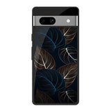 Blue Golden Leaves Google Pixel 7A Glass Back Cover Online