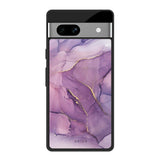 Purple Gold Marble Google Pixel 7A Glass Back Cover Online