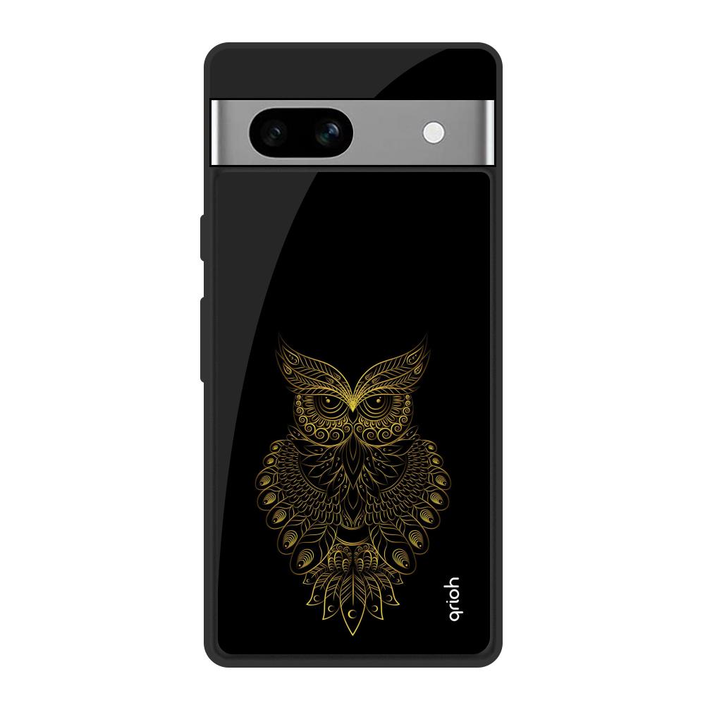 Golden Owl Google Pixel 7A Glass Back Cover Online