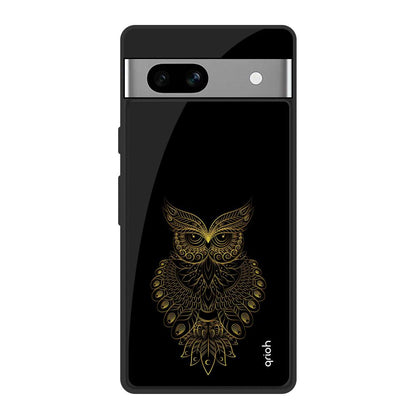Golden Owl Google Pixel 7A Glass Back Cover Online