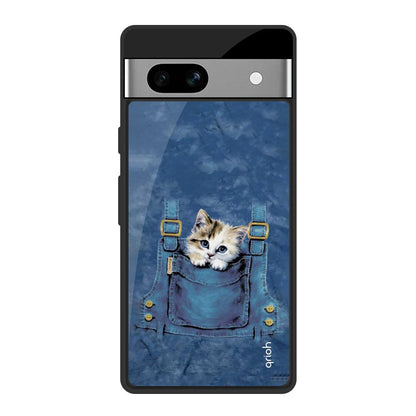 Kitty In Pocket Google Pixel 7A Glass Back Cover Online