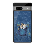 Kitty In Pocket Google Pixel 7A Glass Back Cover Online