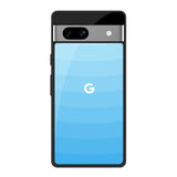 Wavy Blue Pattern Google Pixel 7A Glass Back Cover Online