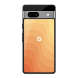 Orange Curve Pattern Google Pixel 7A Glass Back Cover Online