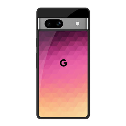 Geometric Pink Diamond Google Pixel 7A Glass Back Cover Online