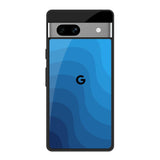 Blue Wave Abstract Google Pixel 7A Glass Back Cover Online