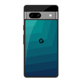 Green Triangle Pattern Google Pixel 7A Glass Back Cover Online