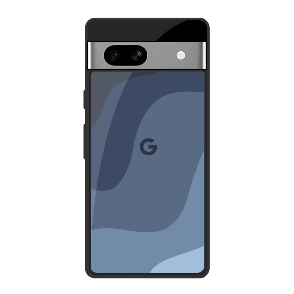 Navy Blue Ombre Google Pixel 7A Glass Back Cover Online