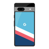 Pink & White Stripes Google Pixel 7A Glass Back Cover Online