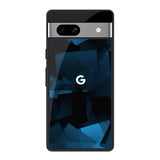 Polygonal Blue Box Google Pixel 7A Glass Back Cover Online