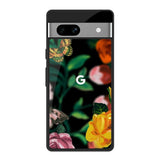 Flowers & Butterfly Google Pixel 7A Glass Back Cover Online