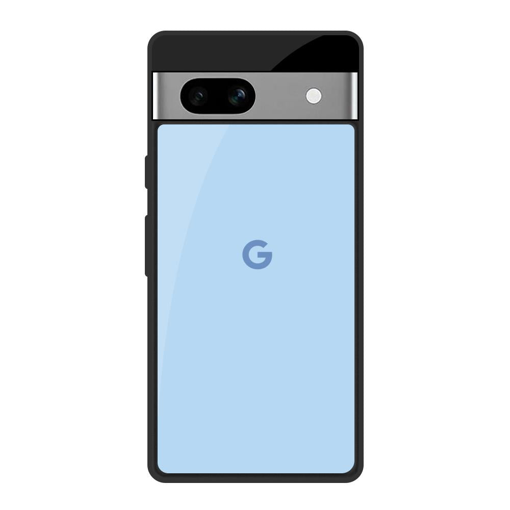 Pastel Sky Blue Google Pixel 7A Glass Back Cover Online