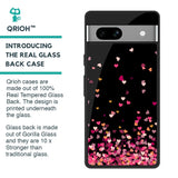 Heart Rain Fall Glass Case for Google Pixel 7A