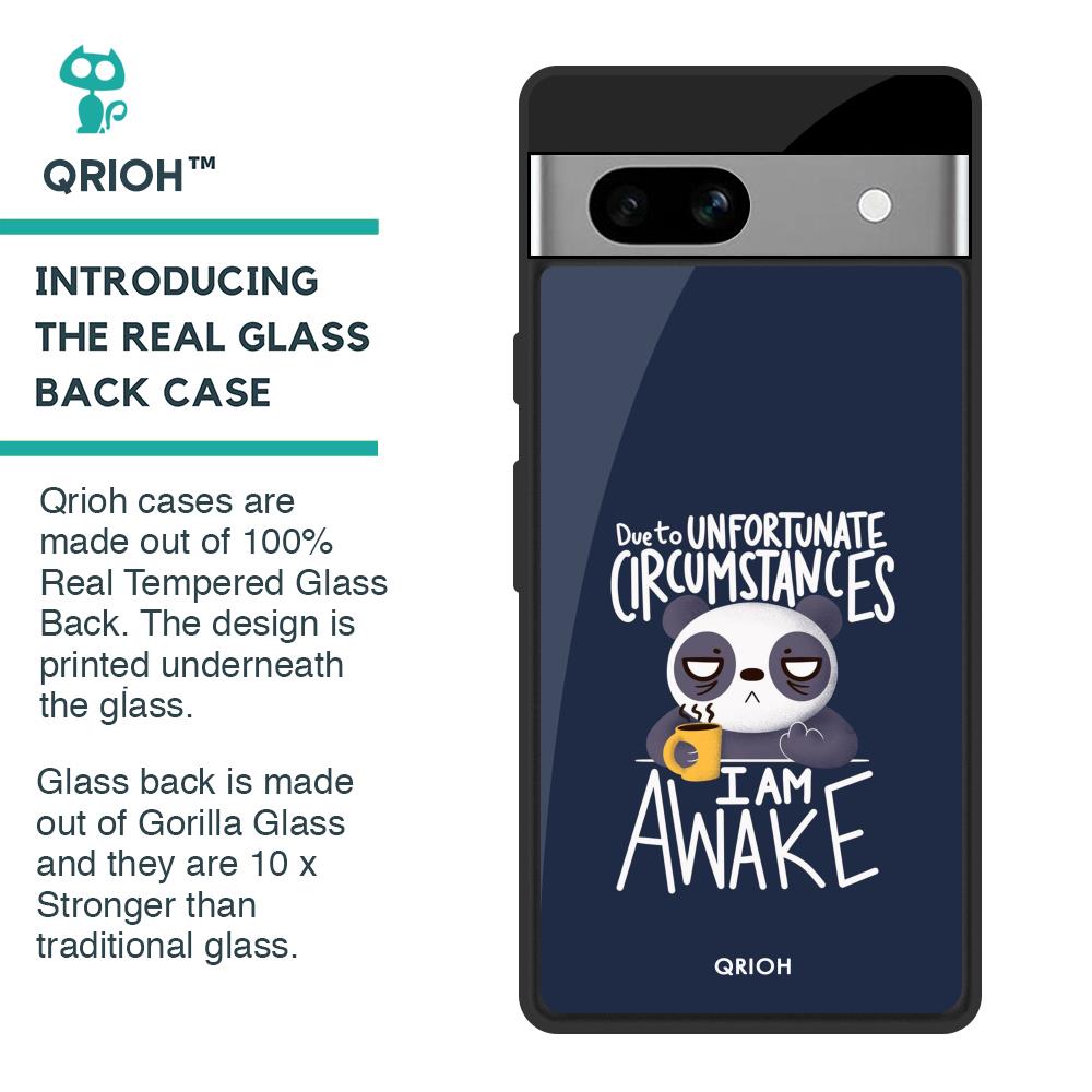 Struggling Panda Glass Case for Google Pixel 7A