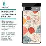 Abstract Faces Glass Case for Google Pixel 7A