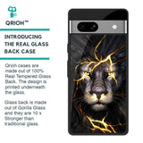 Golden Grey Lion Glass Case for Google Pixel 7A