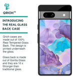 Alcohol ink Marble Glass Case for Google Pixel 7A