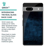 Dark Blue Grunge Glass Case for Google Pixel 7A
