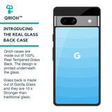 Wavy Blue Pattern Glass Case for Google Pixel 7A