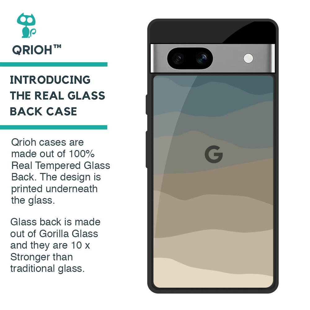 Abstract Mountain Pattern Glass Case for Google Pixel 7A