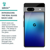 Blue Rhombus Pattern Glass Case for Google Pixel 7A