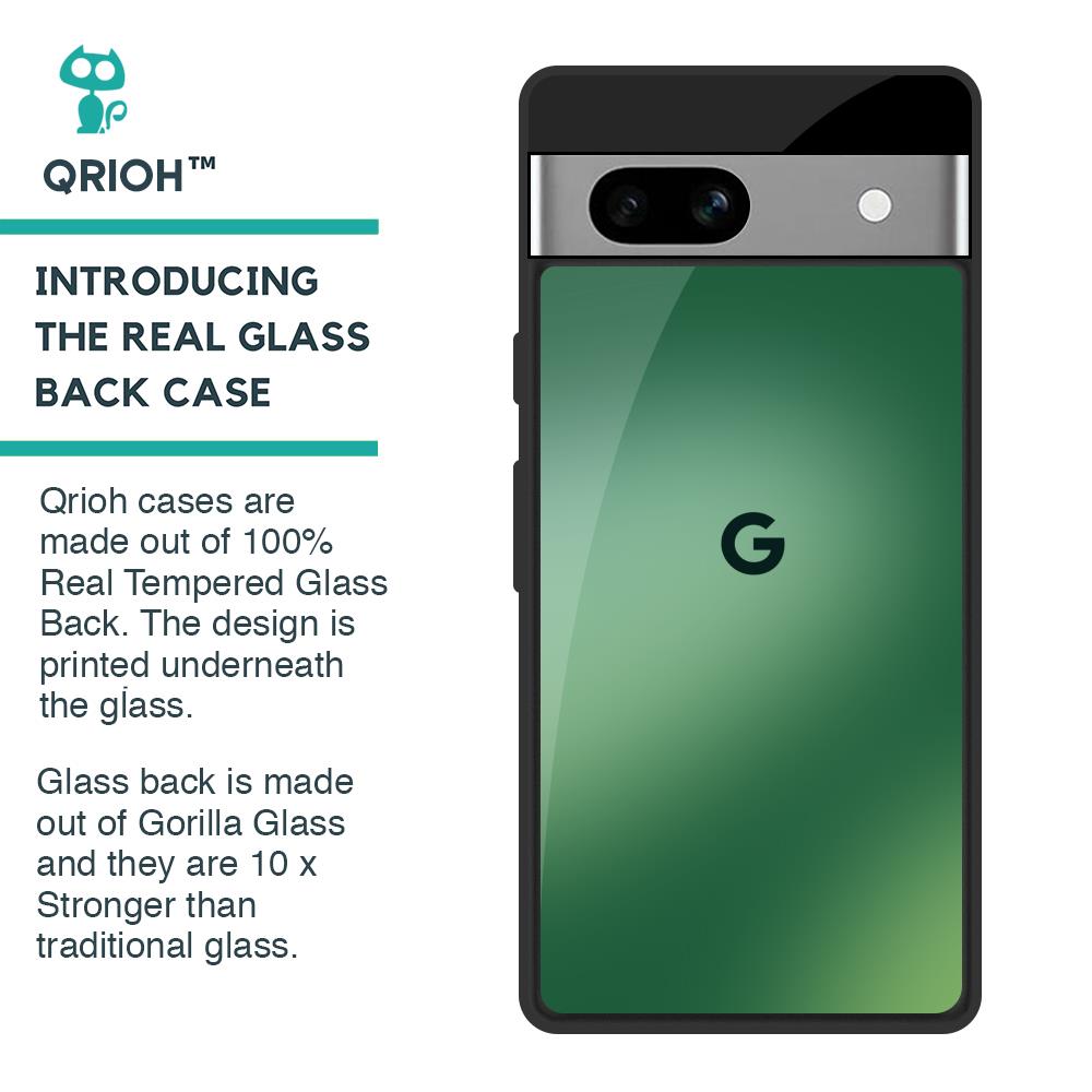 Green Grunge Texture Glass Case for Google Pixel 7A