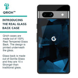 Polygonal Blue Box Glass Case For Google Pixel 7A
