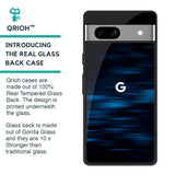 Blue Rough Abstract Glass Case for Google Pixel 7A
