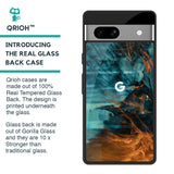 Golden Splash Glass Case for Google Pixel 7A