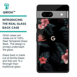 Tropical Art Flower Glass Case for Google Pixel 7A