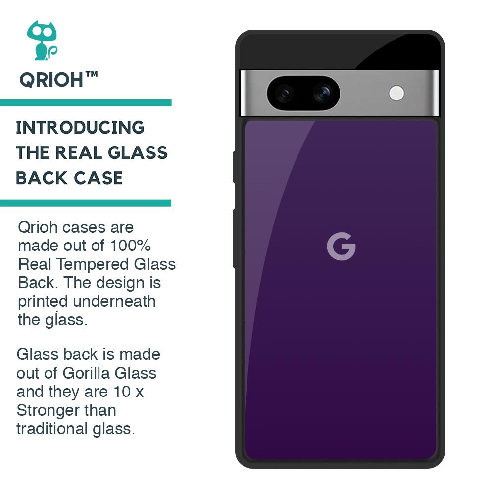Dark Purple Glass Case for Google Pixel 7A