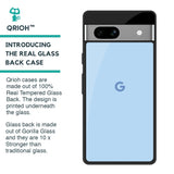 Pastel Sky Blue Glass Case for Google Pixel 7A