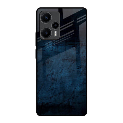 Dark Blue Grunge Poco F5 5G Glass Back Cover Online