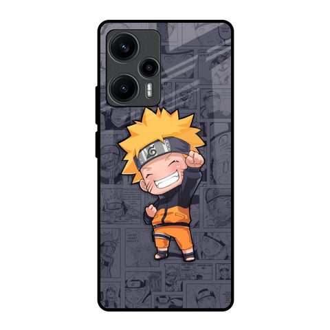 Orange Chubby Poco F5 5G Glass Back Cover Online