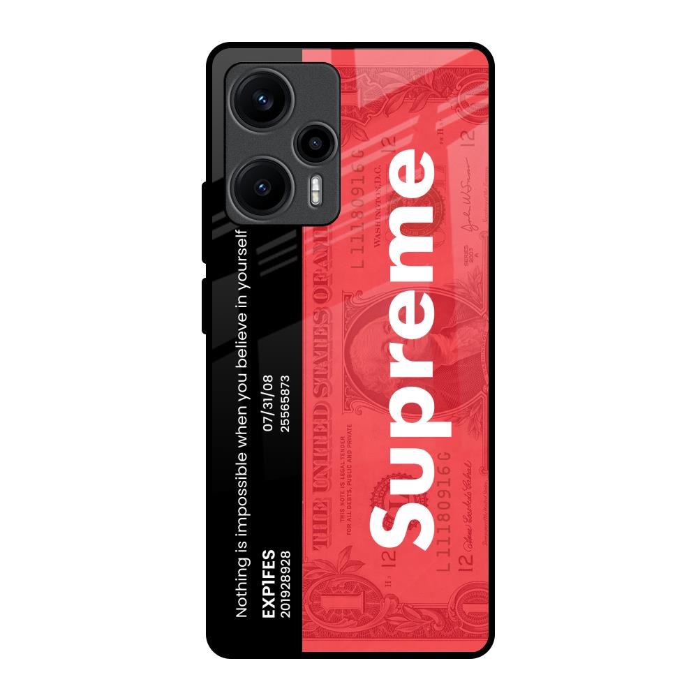 Supreme Ticket Poco F5 5G Glass Back Cover Online
