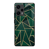Abstract Green Poco F5 5G Glass Back Cover Online