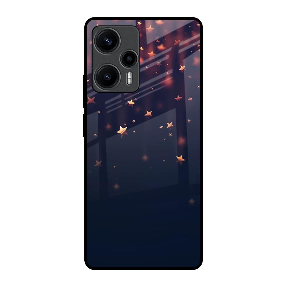 Falling Stars Poco F5 5G Glass Back Cover Online