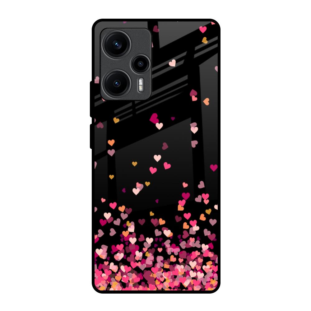 Heart Rain Fall Poco F5 5G Glass Back Cover Online