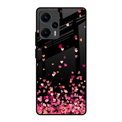 Heart Rain Fall Poco F5 5G Glass Back Cover Online