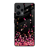 Heart Rain Fall Poco F5 5G Glass Back Cover Online