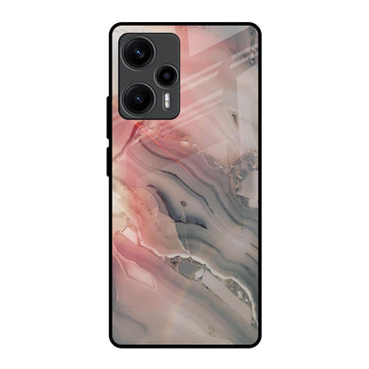 Pink And Grey Marble Poco F5 5G Glass Back Cover Online