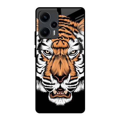 Angry Tiger Poco F5 5G Glass Back Cover Online