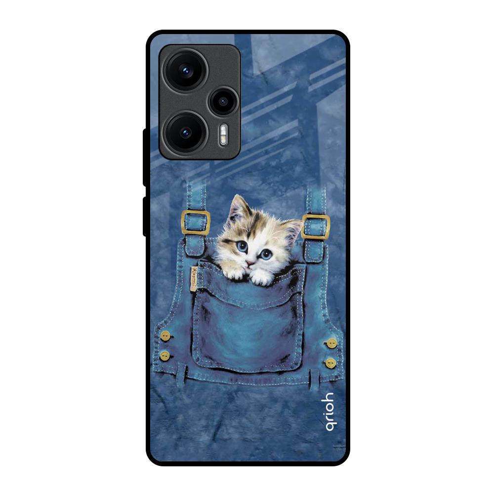 Kitty In Pocket Poco F5 5G Glass Back Cover Online