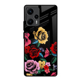 Floral Decorative Poco F5 5G Glass Back Cover Online