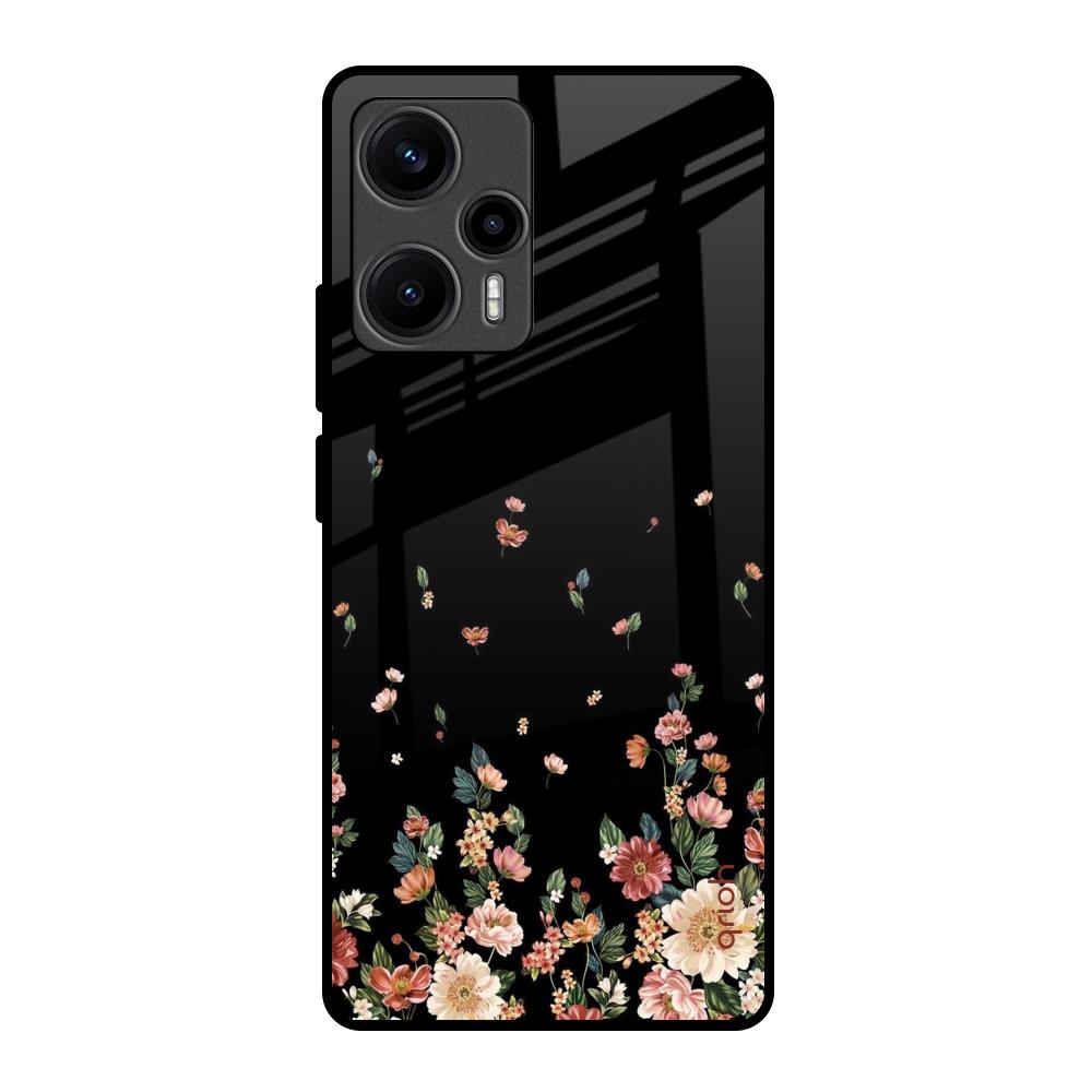 Floating Floral Print Poco F5 5G Glass Back Cover Online