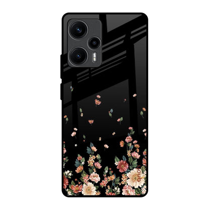 Floating Floral Print Poco F5 5G Glass Back Cover Online