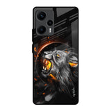 Aggressive Lion Poco F5 5G Glass Back Cover Online